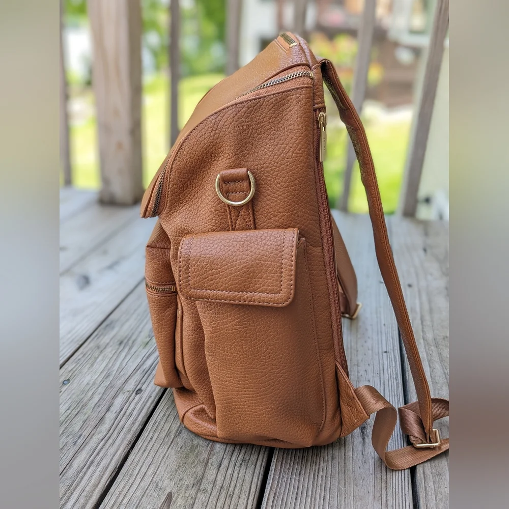 Ju-Ju-Be Brown Leather-l Baby Backpack